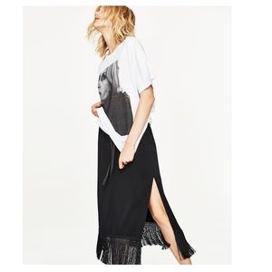 Zara tassel midi skirt